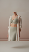 Contour performance bra in sage whisper
